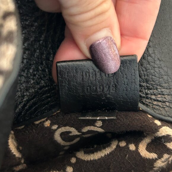 Gucci Black & Beige Wool Guccissima GG Tote with Strap and dust bag - Picture 14 of 15